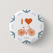 I Heart Winter Biking - Small Pin Ronde Button 3,2 Cm (Voorkant)