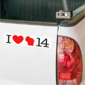 I Heart Wisconsin 14 Bumpersticker (Op Truck)