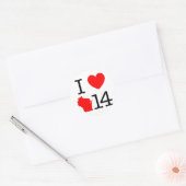 I Heart Wisconsin 14 Ronde Sticker (Envelop)