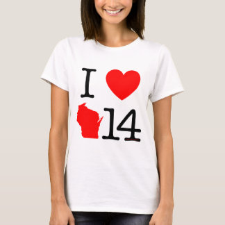 I Heart Wisconsin 14 T-shirt