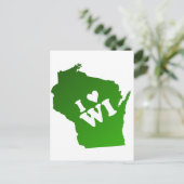 I Heart Wisconsin Briefkaart (Staand voorkant)