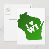 I Heart Wisconsin Briefkaart (Voorkant / Achterkant)