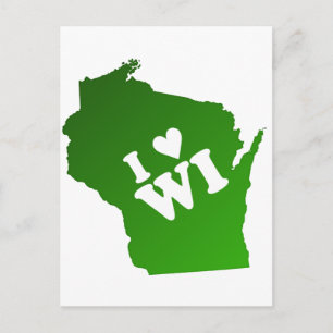 I Heart Wisconsin Briefkaart