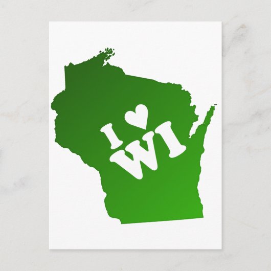 I Heart Wisconsin Briefkaart (Voorkant)
