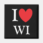I Heart Wisconsin Magnet (Voorkant)