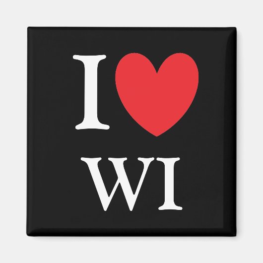 I Heart Wisconsin Magnet (Voorkant)