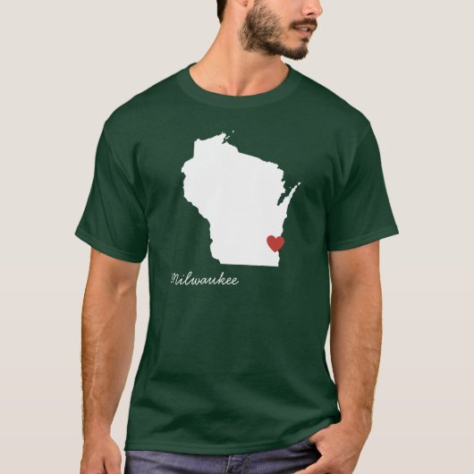 I Heart Wisconsin -  stad T-shirt (Voorkant)
