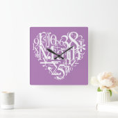 I Heart Wiskunde, Funny Science, Wiskunde leraar Vierkante Klok (Huis)