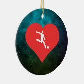 I Heart World Cup Icon Keramisch Ornament (Rechts)