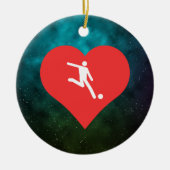 I Heart World Cup Icon Keramisch Ornament (Voorkant)