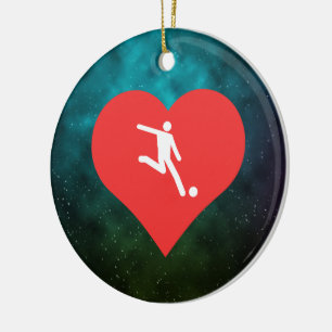 I Heart World Cup Icon Keramisch Ornament