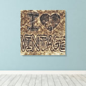 I Heart Wrapped Canvas Afdruk (Insitu (Houten vloer))