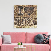 I Heart Wrapped Canvas Afdruk (Insitu (Woonkamer))