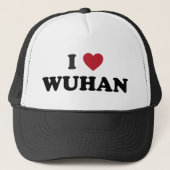 I Heart Wuhan China Trucker Pet (Voorkant)