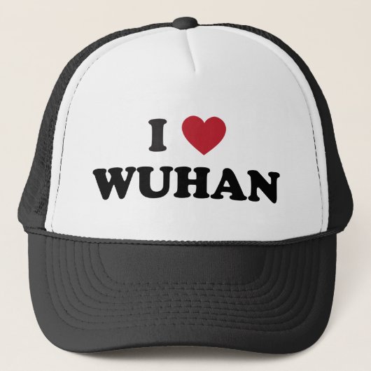 I Heart Wuhan China Trucker Pet (Voorkant)