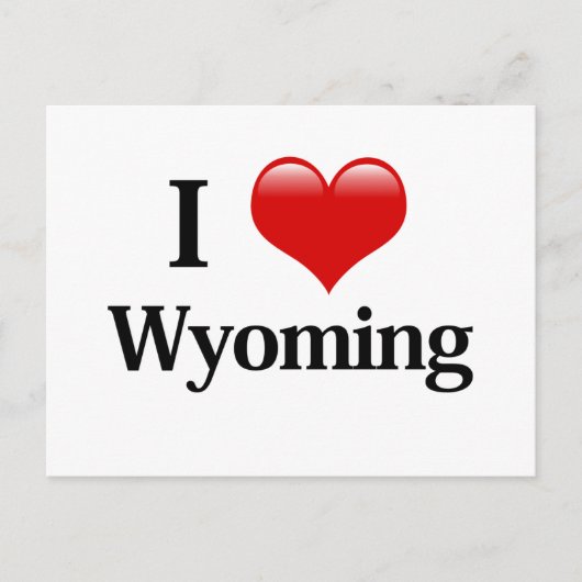 I Heart Wyoming Briefkaart (Voorkant)