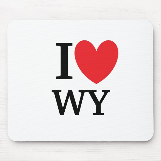 I Heart Wyoming Mousepad Muismat (Voorkant)