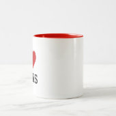 I Heart XMAS Two-Tone Coffee Mug Tweekleurige Koffiemok (Center)