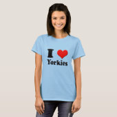 I Heart Yorkies T-shirt (Voorkant volledig)