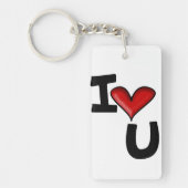 I Heart You Grafische Typografie Sleutelhanger (Voorkant)