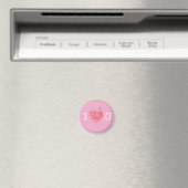 I Heart You - Roze & Wit Magneet (Insitu (Vaatwasser))