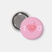 I Heart You - Roze & Wit Magneet (Voorkant / Achterkant)