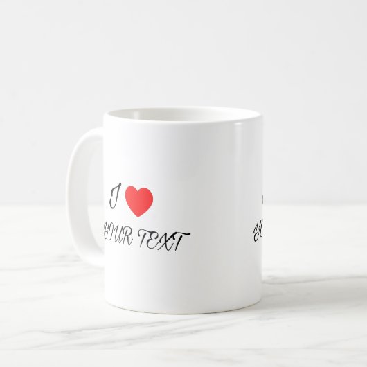 I heart your text Mug Koffiemok (Voorkant links)