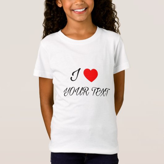 I heart your text t-shirt (Voorkant)