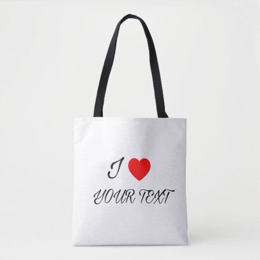 I heart your text tote bag (Voorkant)