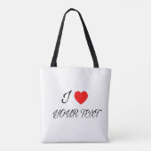 I heart your text tote bag (Achterkant)