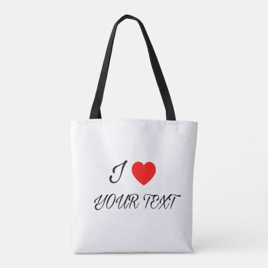 I heart your text tote bag (Achterkant)