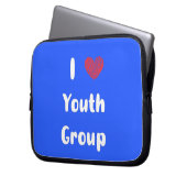I Heart Youth Group Electronics Bag Laptop Sleeve (Voorkant Links)