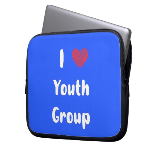I Heart Youth Group Electronics Bag Laptop Sleeve (Voorkant Links)