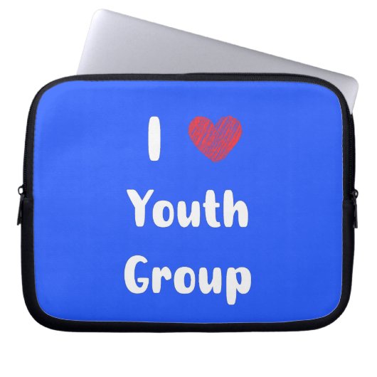 I Heart Youth Group Electronics Bag Laptop Sleeve (Voorkant)