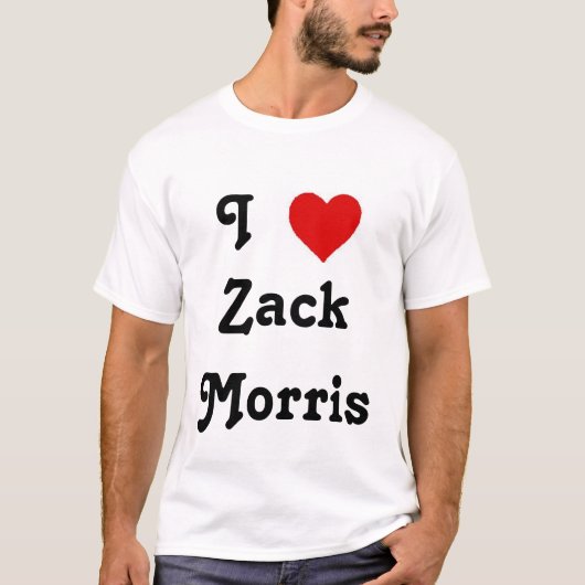I Heart Zack Morris T-shirt (Voorkant)