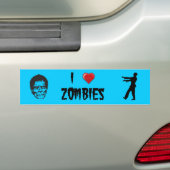 I Heart Zombies Bumpersticker (Op auto)