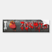 I Heart Zombies Bumpersticker (Voorkant)