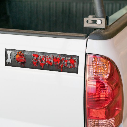 I Heart Zombies Bumpersticker (Op Truck)