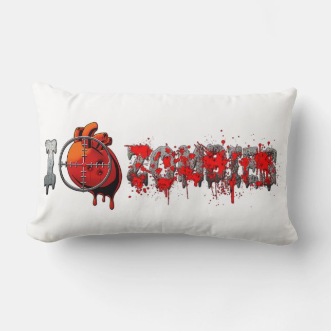 I Heart Zombies Kussen (Voorkant)