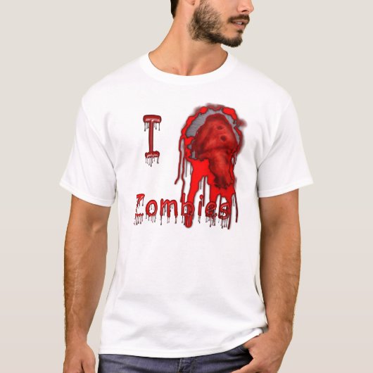 I Heart Zombies Light Skin T-shirt (Voorkant)