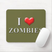 I Heart Zombies Mousepad 002 Muismat (Met muis)