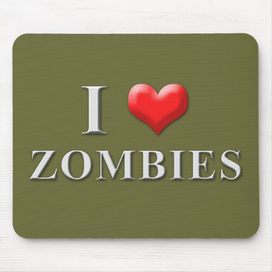 I Heart Zombies Mousepad 002 Muismat (Voorkant)