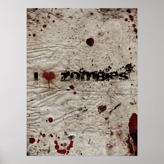 I Heart Zombies Poster (Voorkant)