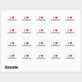 I Heart Zombies Stickers 001 (Vel)