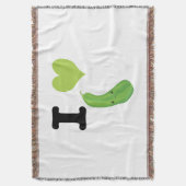I Heart Zucchini Cute Kawaii Zucchini Deken (Voorkant Verticaal)