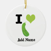 I Heart Zucchini Cute Kawaii Zucchini Keramisch Ornament (Voorkant)