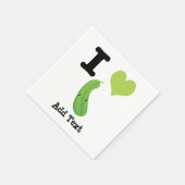 I Heart Zucchini Cute Kawaii Zucchini Servetten (Hoek)