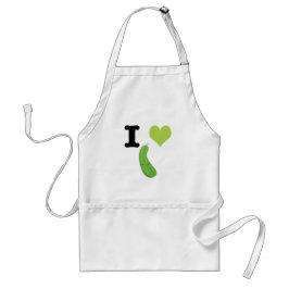 I Heart Zucchini Cute Kawaii Zucchini Standaard Schort