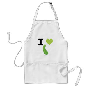 I Heart Zucchini Cute Kawaii Zucchini Standaard Schort