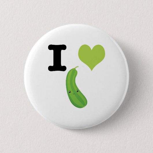 I Heart Zucchini Ronde Button 5,7 Cm (Voorkant)